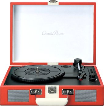 Виниловый проигрыватель Lenco TT-110 (красный/белый)