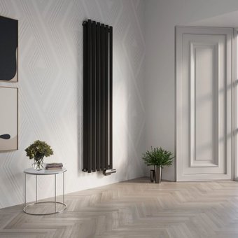 Дизайн-радиатор Faberg Zarter 2 (4 секции, черный матовый RAL-9005)