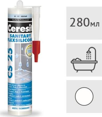 Герметик Ceresit CS 25 (280 мл, белый)