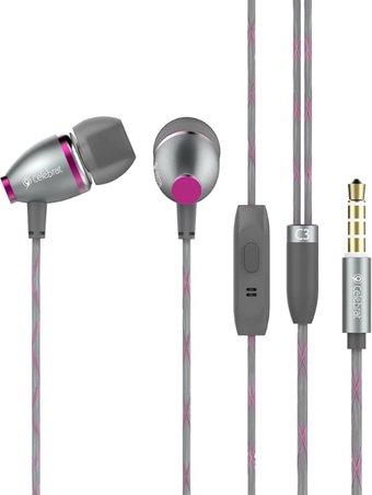 Наушники Celebrat C3 (серый/розовый)