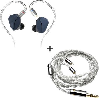 Наушники Hidizs MP145 (темно-синий, серебристый кабель 4.4 мм)