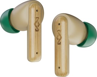 Наушники Marley Little Bird TWS (бежевый/зеленый)