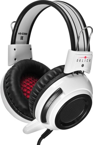 Наушники Оклик HS-G300 Armageddon (белый/черный)
