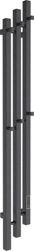 Полотенцесушитель Маргроид Ferrum Inaro 3 Cascade СНШ профильный 150*6*12 Черный матовый, скрытого монтажа, таймер справа