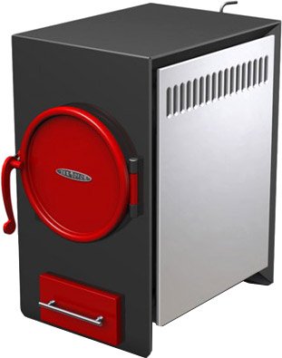 Свободностоящая печь-камин Термофор Нормаль 2 (антрацит/красный)