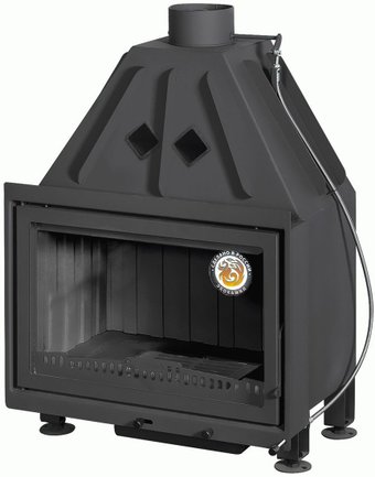 Встраиваемая печь-камин ЭкоКамин Альфа 700-150 B (черный шамот)