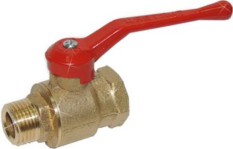 Запорная арматура Цветлит Кран шаровой, полнопроходной, муфта-цапка DN15 1/2"