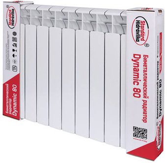 Биметаллический радиатор Standard Hidravlika Dynamic 80 500 мм (10 секций, белый)