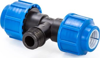 Фитинг Lammin Тройник с наружной резьбой для ПЭ труб 32х1/2"х32