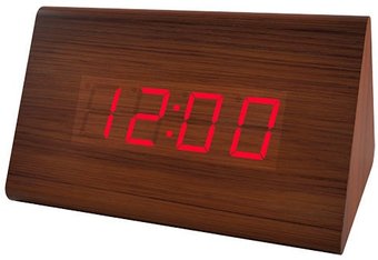 Настольные часы Perfeo Trigonal PF-S711T (коричневый/красный)