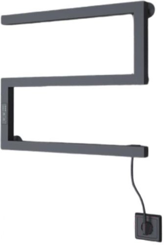 Полотенцесушитель Granula Квадро Снейк 43x50 (терморегулятор, черный матовый)