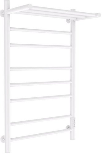 Полотенцесушитель Маргроид Ferrum Вид 10 СНШ с полкой 80/50 Белый матовый, скрытого монтажа, таймер справа