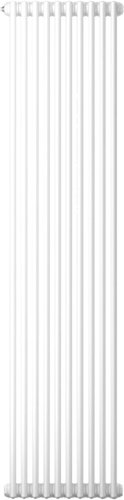 Стальной трубчатый радиатор Zehnder Charleston 2180, 1/2", 12 секций, боковое подключение (белый)
