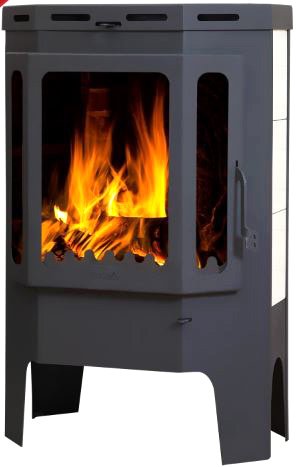 Свободностоящая печь-камин ЭкоКамин Бавария Призматик пристенно угловой