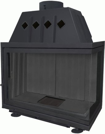 Встраиваемая печь-камин ЭкоКамин Альфа 1000 RB (черный шамот)