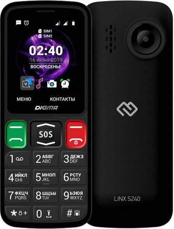 Телефон Digma Linx S240 (черный)