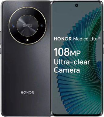 Телефон HONOR Magic6 Lite 8GB/256GB европейская версия (полуночный черный)