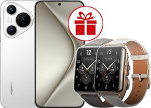 Телефон Huawei Pura 70 ADY-LX9 12GB/256GB (белый) и умные часы Huawei Watch FIT 2 Elegant по акции