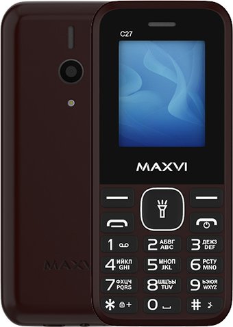 Телефон Maxvi C27 (коричневый)
