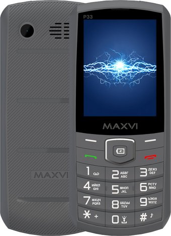 Телефон Maxvi P33 (серый)