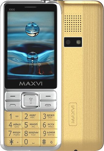 Телефон Maxvi X900 (золотистый)