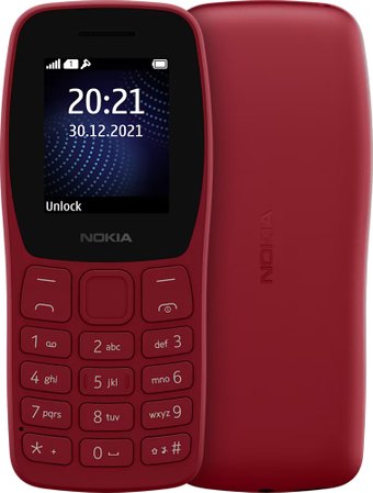 Телефон Nokia 105+ (2022) Dual SIM (красный)