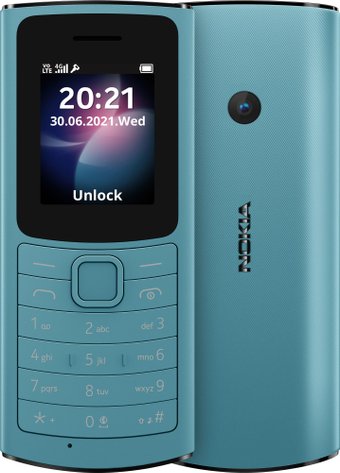 Телефон Nokia 110 4G Dual SIM (бирюзовый)