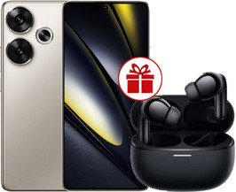 Телефон POCO F6 12GB/512GB с NFC международная версия (титан) и Xiaomi Redmi Buds 5 Pro (черный) по акции