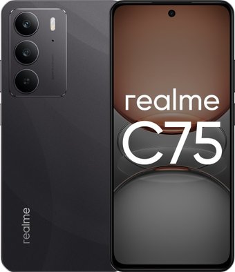 Телефон Realme C75 RMX3941 8GB/256GB (черный)