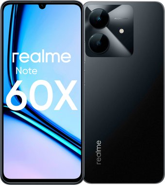 Телефон Realme Note 60x RMX3938 3GB/64GB (черный)