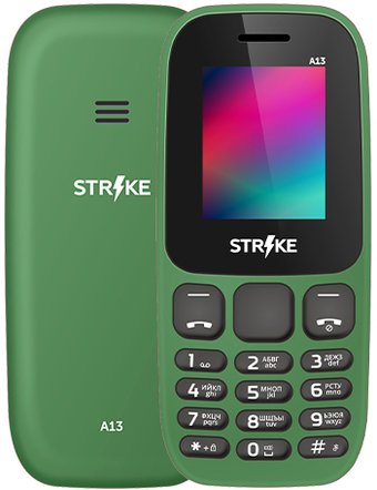 Телефон Strike A13 (зеленый)