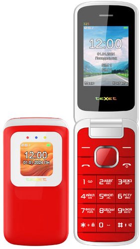 Телефон TeXet TM-325 (гранатовый)