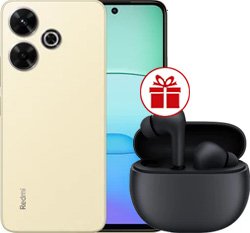 Телефон Xiaomi Redmi 13 8GB/256GB с NFC международная версия (солнечный желтый) и наушники Xiaomi Redmi Buds 4 Active (черный) по акции