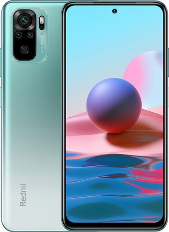 Телефон Xiaomi Redmi Note 10 6GB/128GB (зеленое озеро)