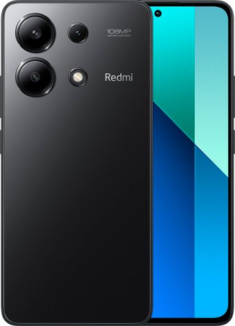 Телефон Xiaomi Redmi Note 13 8GB/256GB с NFC международная версия (полуночный черный)