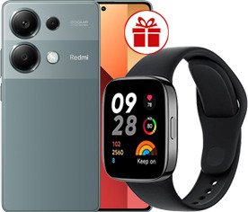 Телефон Xiaomi Redmi Note 13 Pro 4G 12GB/512GB с NFC международная версия (зеленый лес) и Redmi Watch 3 Active (черный) по акции