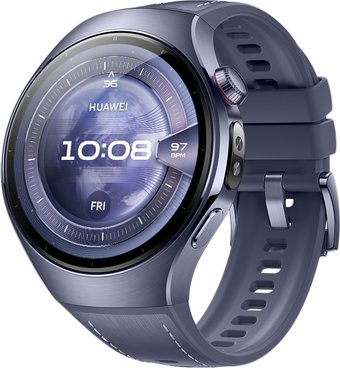 Умные часы Huawei Watch 5 46 мм (фиолетовый, с фиолетовым силиконовым ремешком, международная версия)