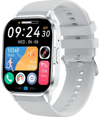 Фитнес-браслет Fontel iWatch 10 Amoled (серебристый)