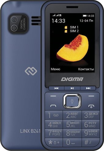 Телефон Digma Linx B241 (синий)