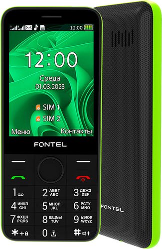 Телефон Fontel FP320 (черный/зеленый)