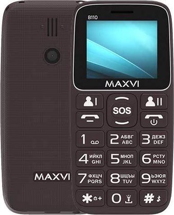 Телефон Maxvi B110 (коричневый)