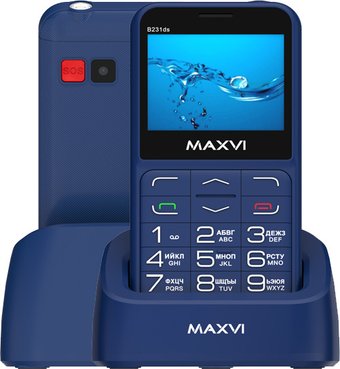 Телефон Maxvi B231ds (синий)