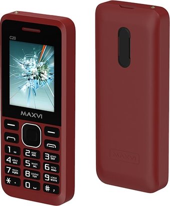 Телефон Maxvi C20 (винный красный)
