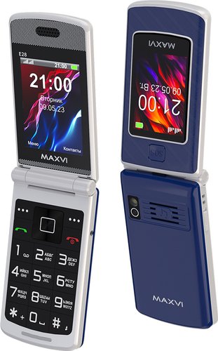 Телефон Maxvi E28 (синий)