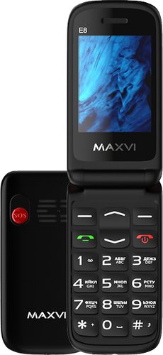 Телефон Maxvi E8 (черный)