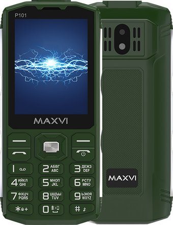 Телефон Maxvi P101 (зеленый)