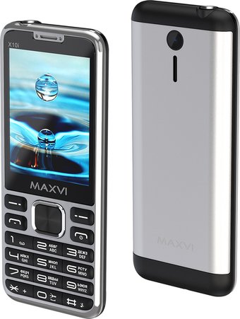 Телефон Maxvi X10i (серебристый металлик)
