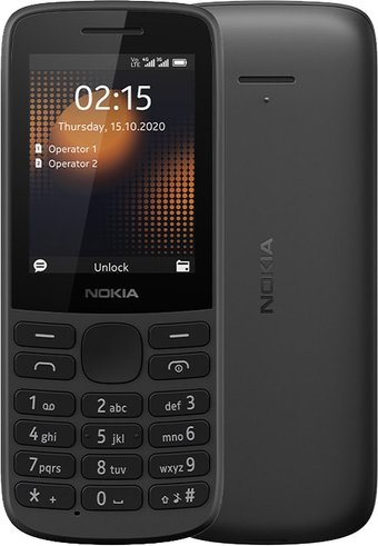 Телефон Nokia 215 4G TA-1272 (черный)