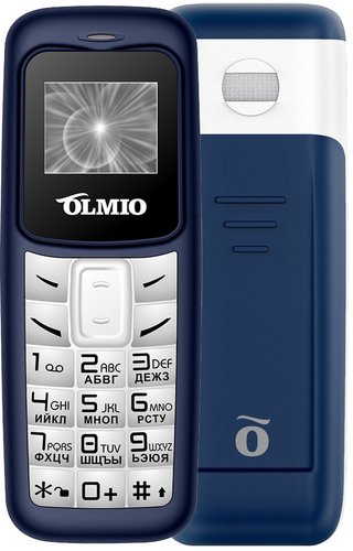 Телефон Olmio A02 (белый/синий)