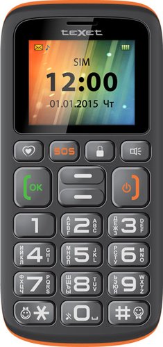 Телефон TeXet TM-B115 Black/Orange